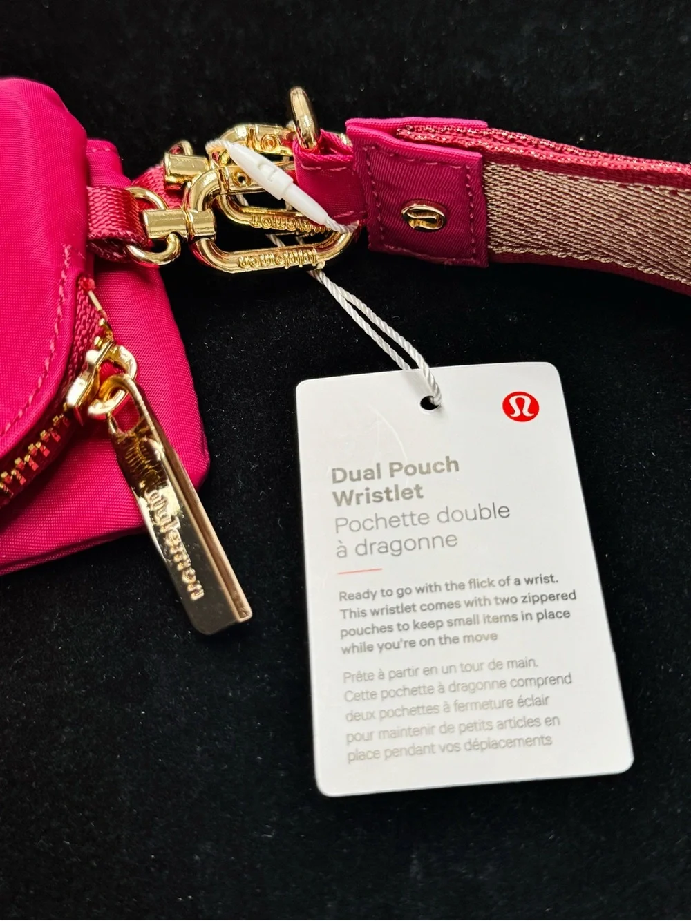 lululemon athletica Pink/Purple Key & Card Holder Wristlet